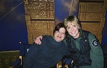 Lisa & Actress Amanda Tapping on Set of Stargate SG-1