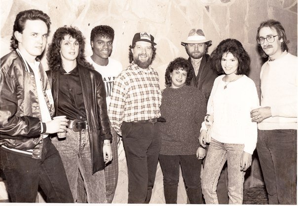 Lisa & Ian Anderson of Jethro Tull & CBS/Sony Records Colleagues Backstage @ Jethro Tull Concert In NYC 1986