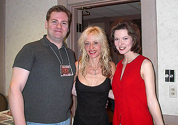 Mark Baranowski, Linnea Quigley, Ryli Morgan (April 2002)