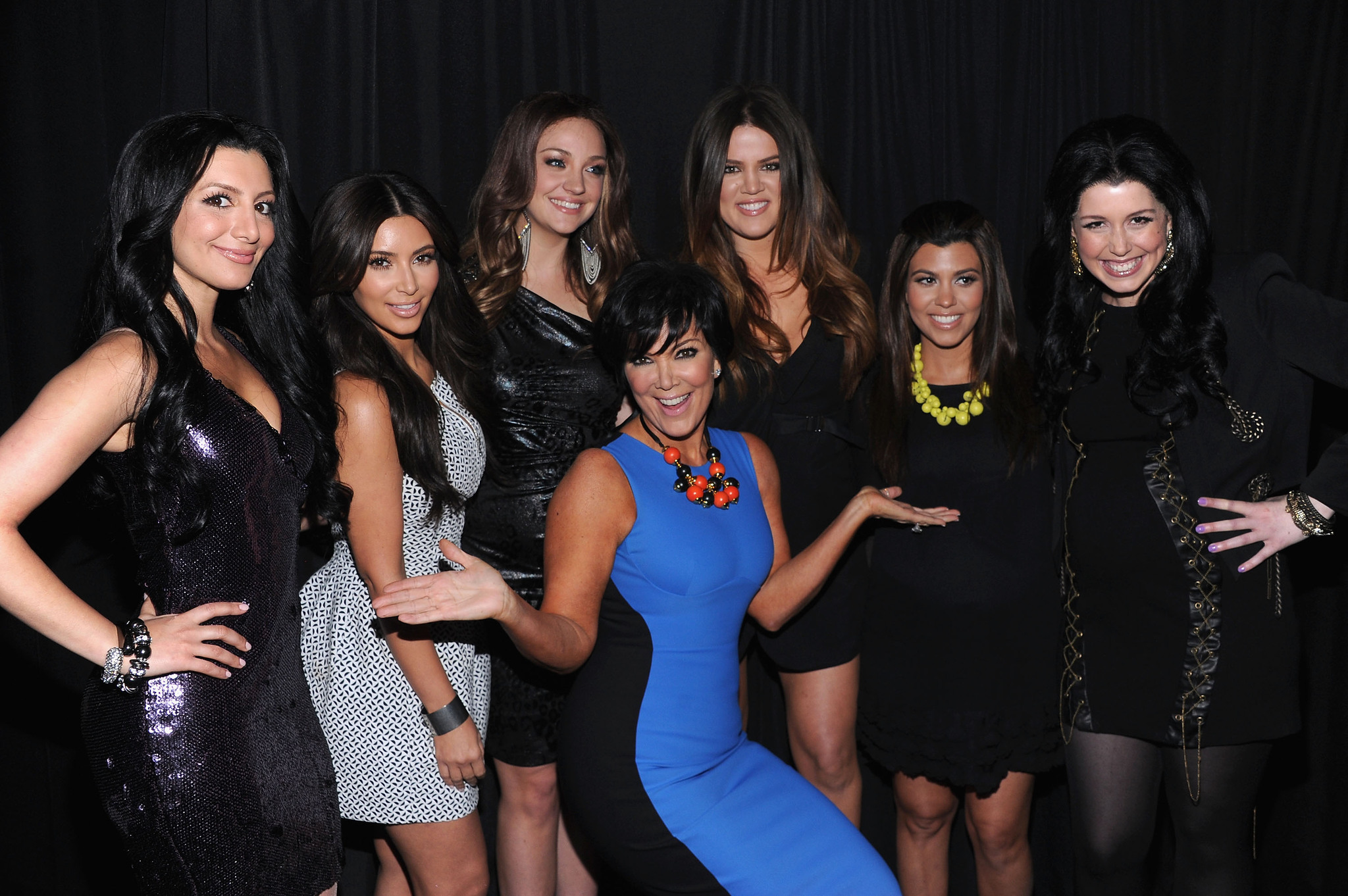 Kris Jenner, Nasim Pedrad, Kourtney Kardashian, Abby Elliott, Kim Kardashian West, Khloé Kardashian and Vanessa Bayer