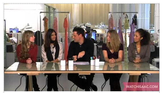 Kat discussing fashion on the ISAAC MIZRAHI Show 