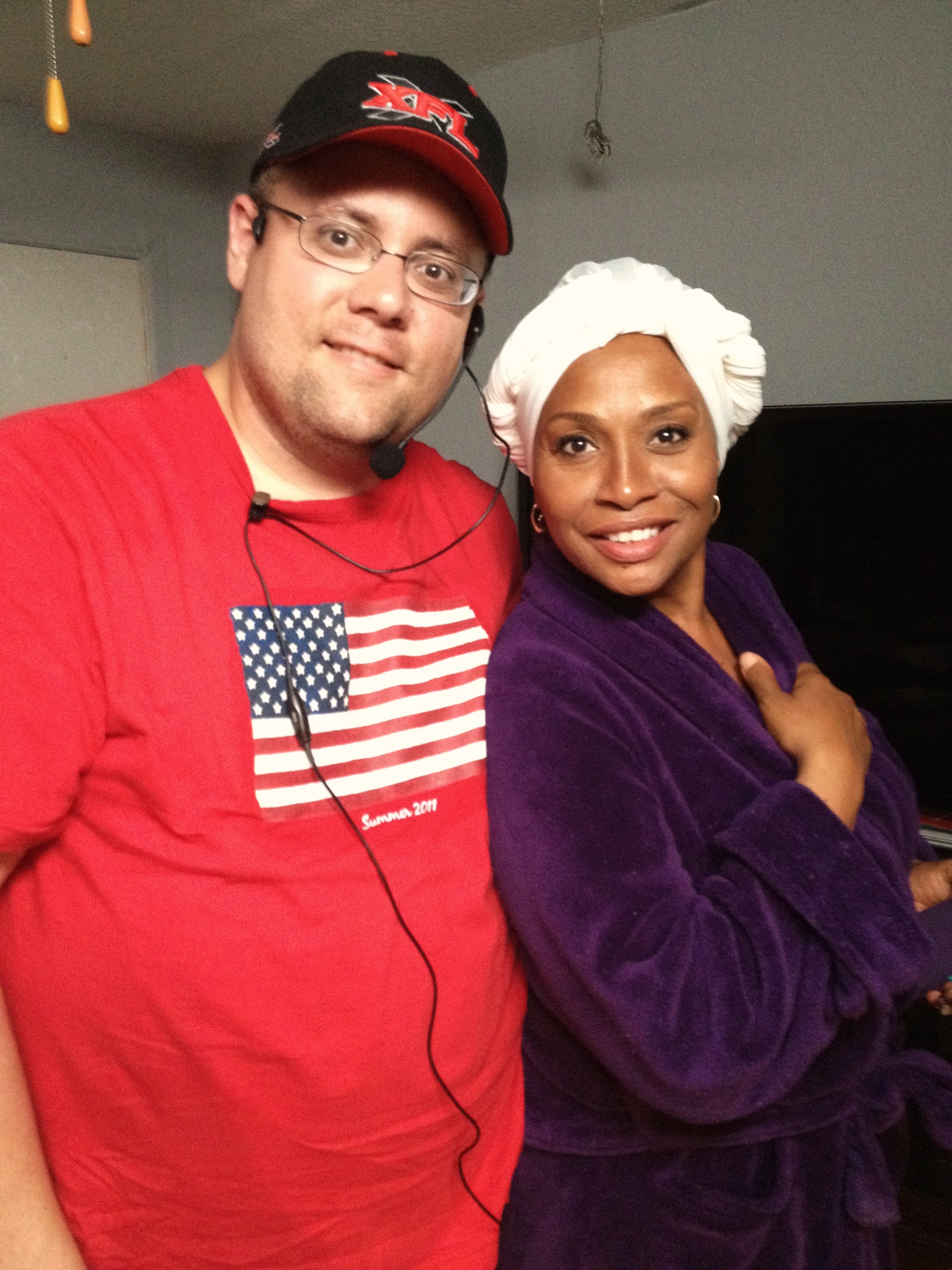 Alexander Garcia & Jenifer Lewis on set of 