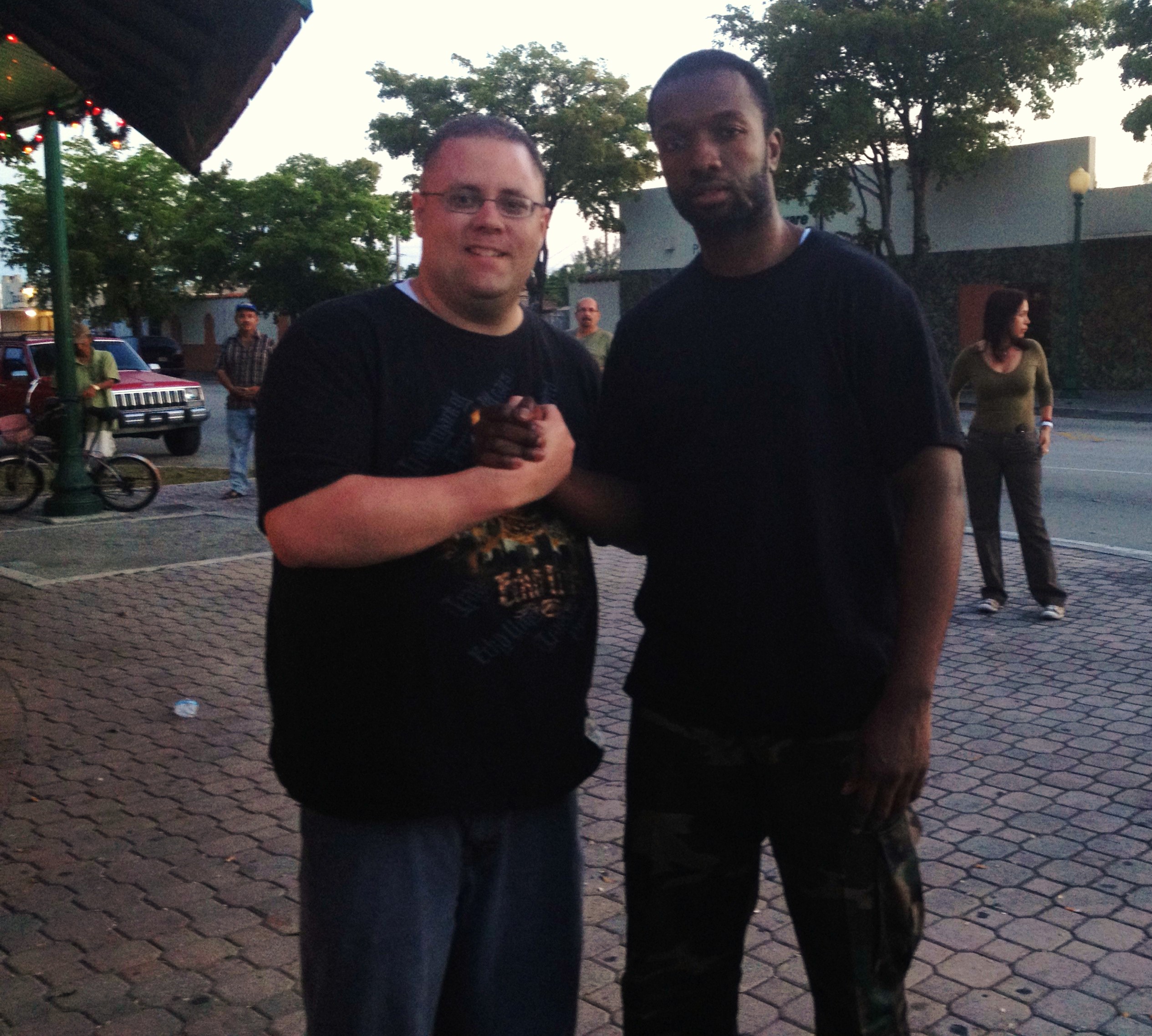 Alexander Garcia & Jamie Hector on the set of 