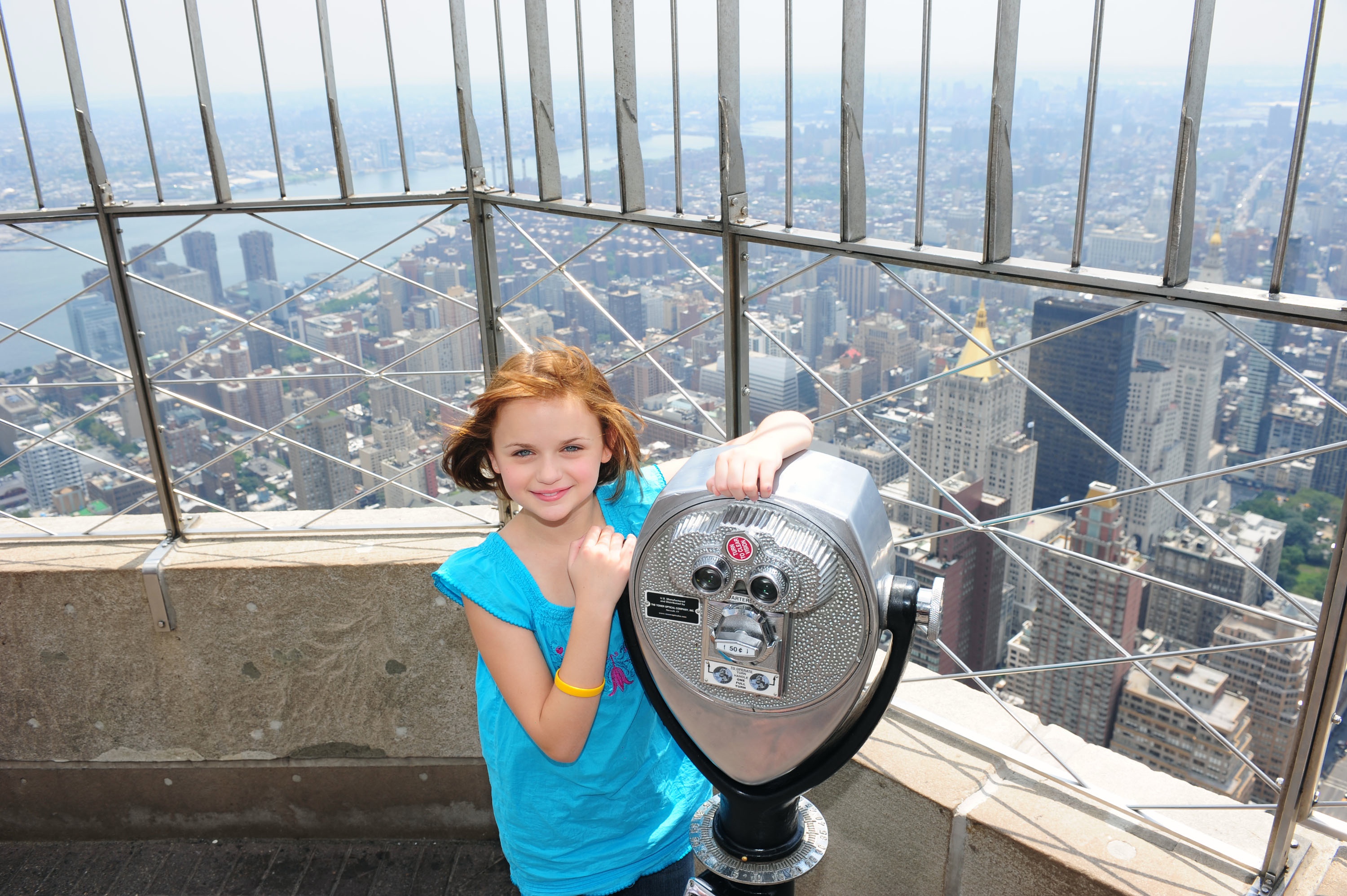 Joey King visits the Empire State Building while promoting 