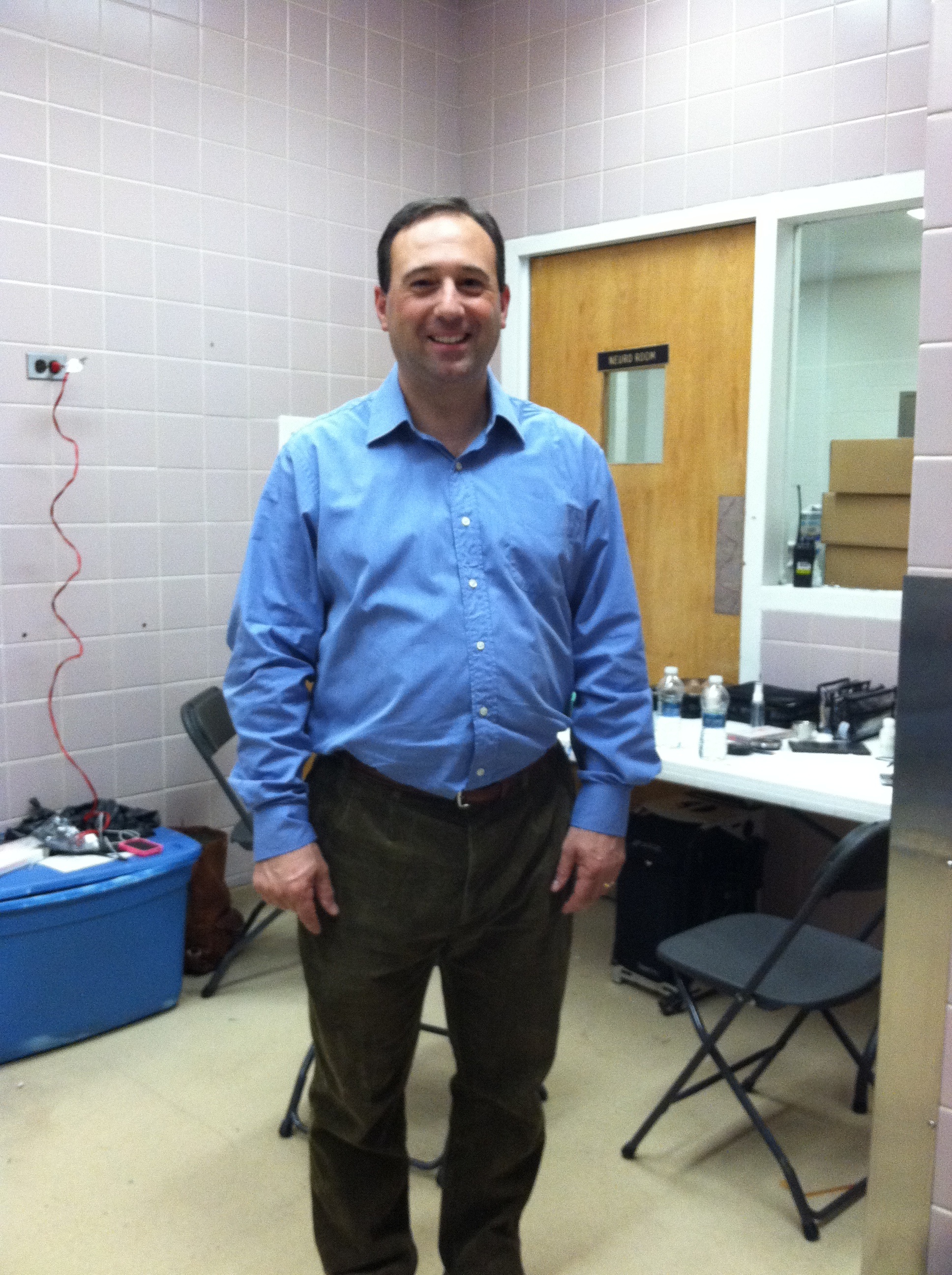 Rob Sciglimpaglia as Larry Dean on set as of 