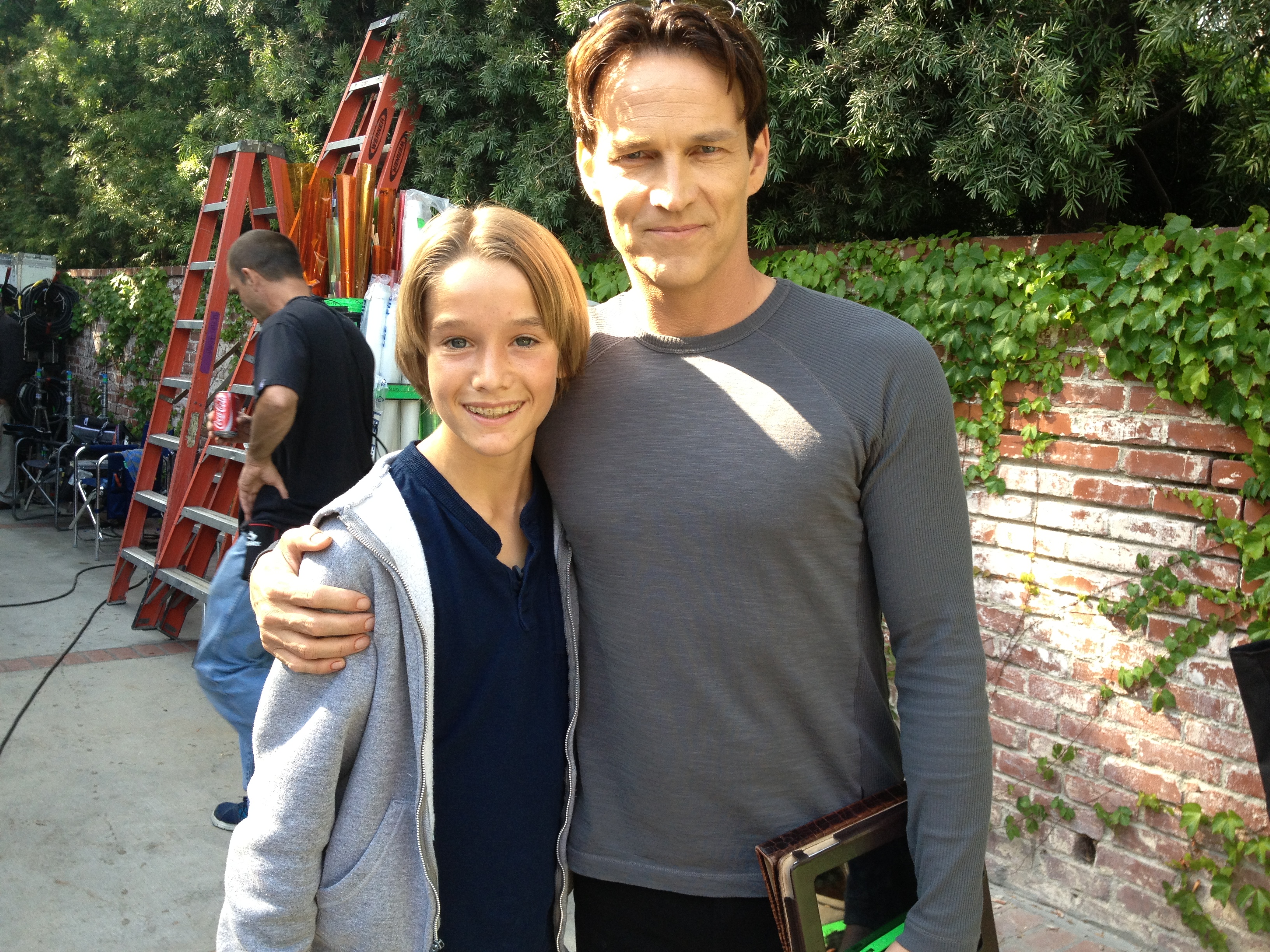 Alec Gray and Stephen Moyer on Set of True Blood