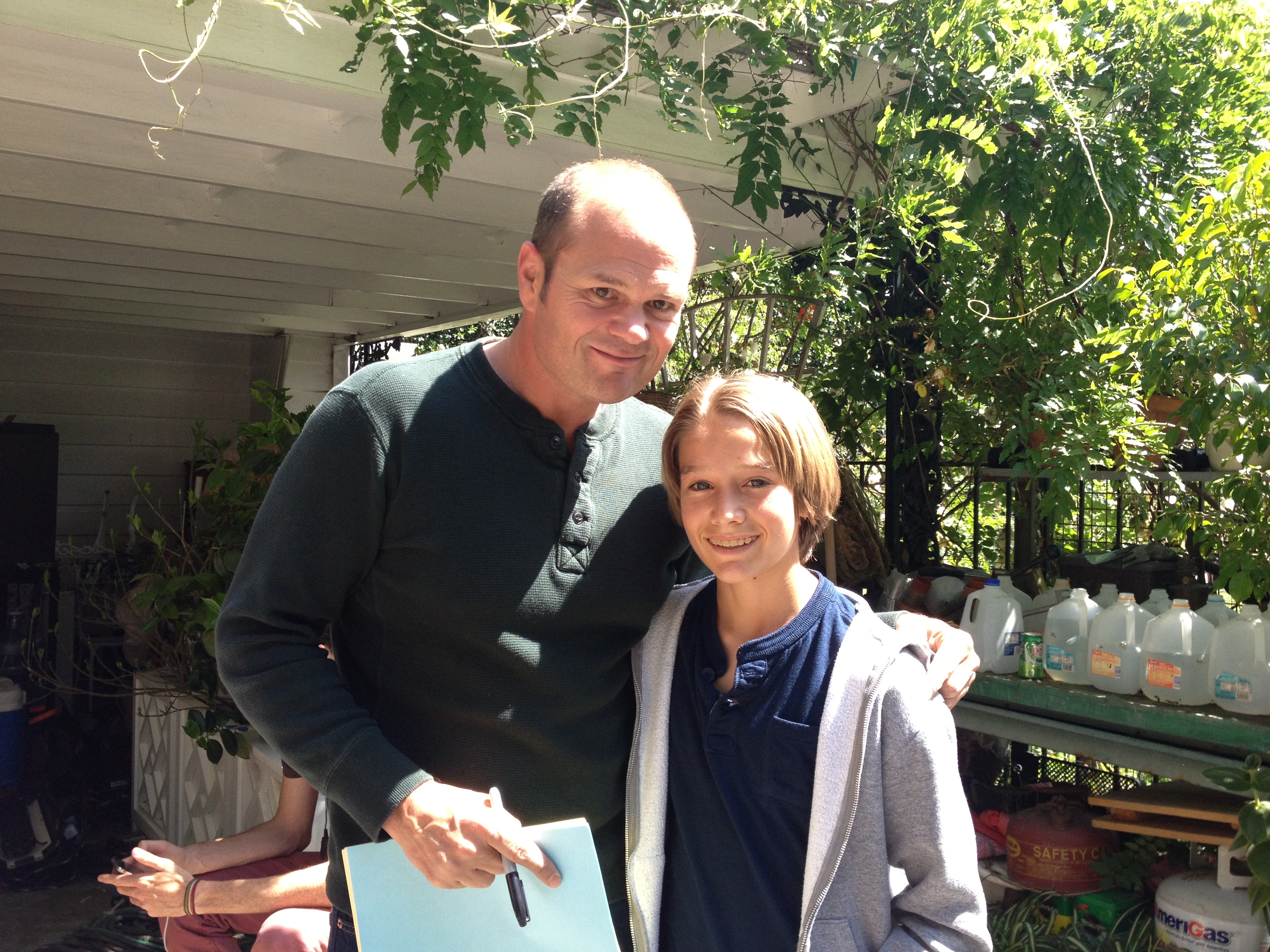 Alec Gray and Chris Bauer on the Set of True Blood