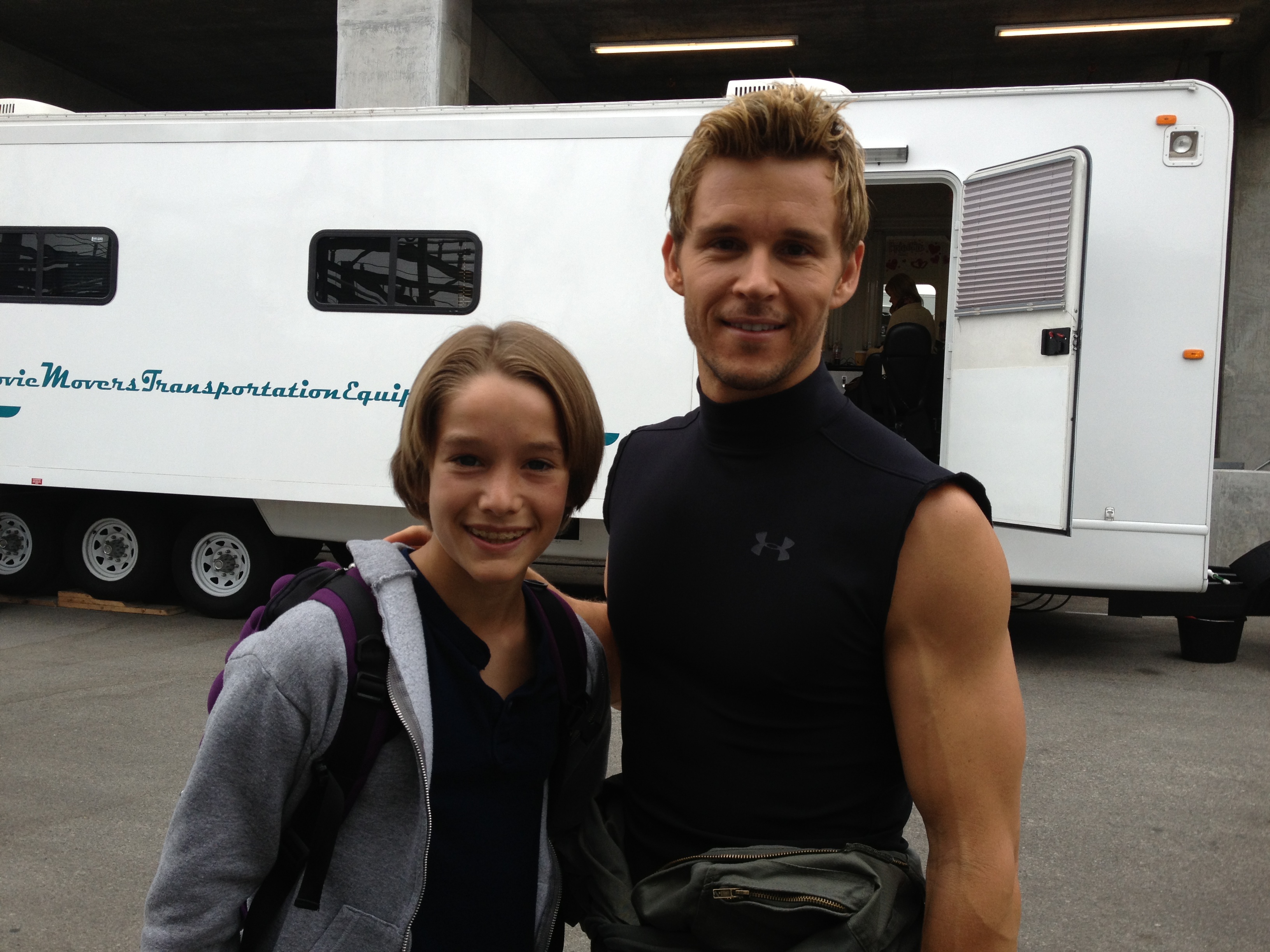 Alec Gray and Ryan Kwanten on the Set of True Blood