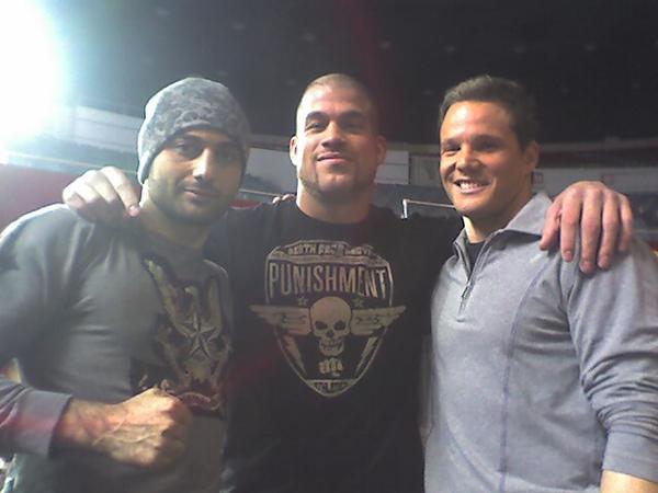 Roman Mitichyan with fighter Tito Ortiz.