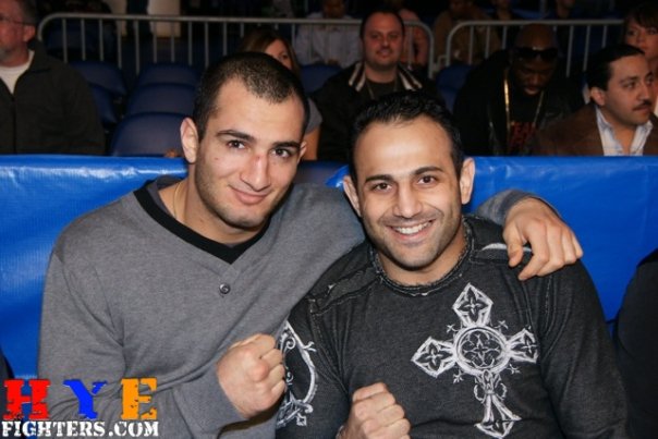 Roman Mitichyan with fighter Gregard Mousasi.