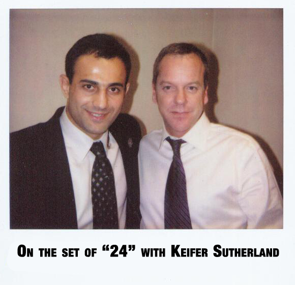 Roman Mitichyan with Kiefer Sutherland in 24.
