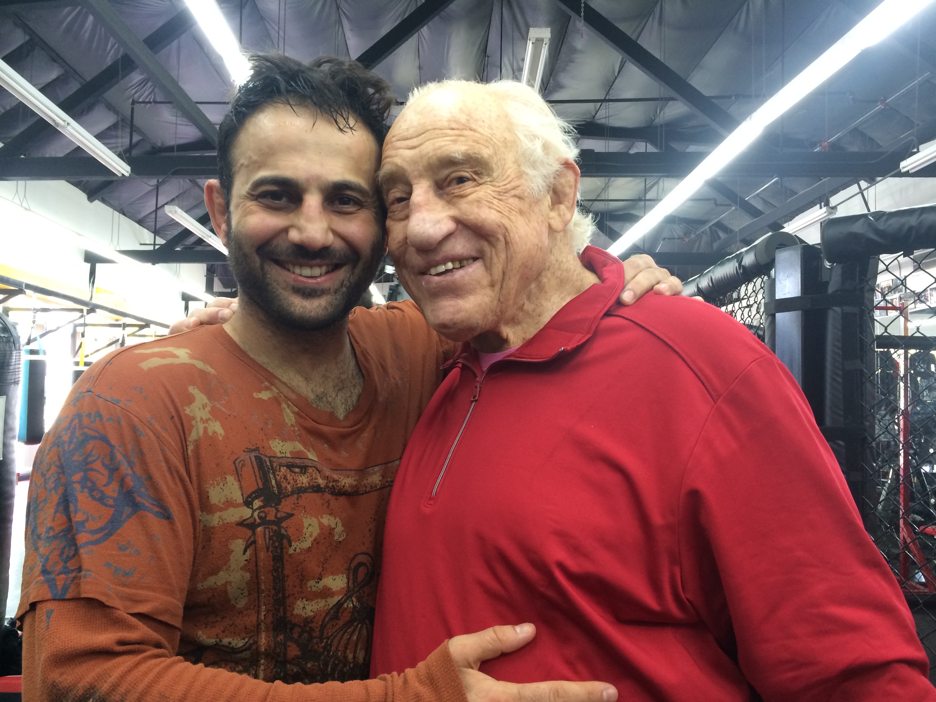 Roman Mitichyan with Gene LeBell.