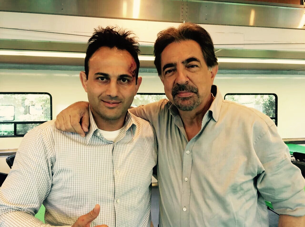 Roman Mitichyan with actor Joe Mantegna in TV Criminal Minds.