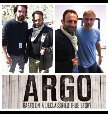 Roman Mitichyan with director Ben Affleck and actor George Clooney in Argo.