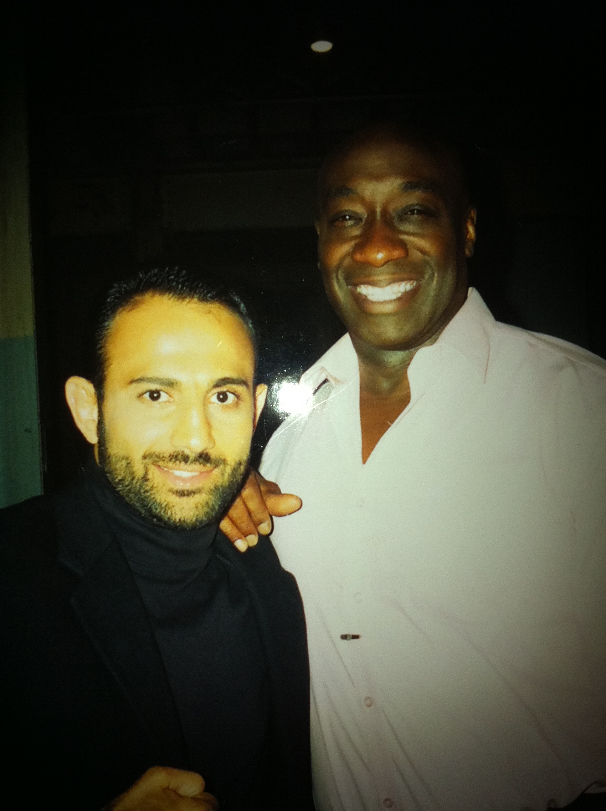 Roman Mitichyan with actor Michael Clarke Duncan in Cross.