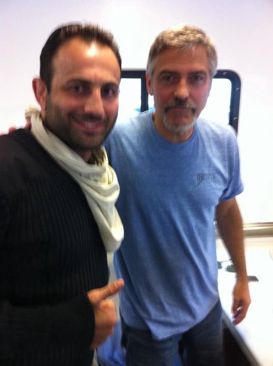 Roman Mitichyan with actor George Clooney in Argo.