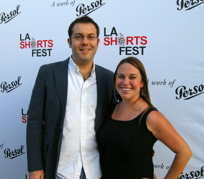 Kelly S. King and Andrés Moret Urdampilleta at event of 2011 LA Shorts Fest