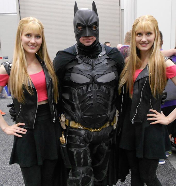 Batman and the Harp Twins. (Camille and Kennerly with Matthew W. Allen) Castmates in Creeporia