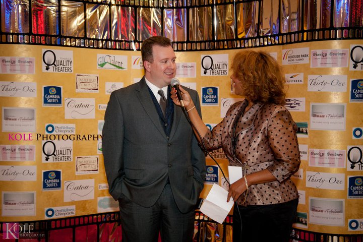 Matthew Allen being interviewed and walking the Red Carpet at an event.