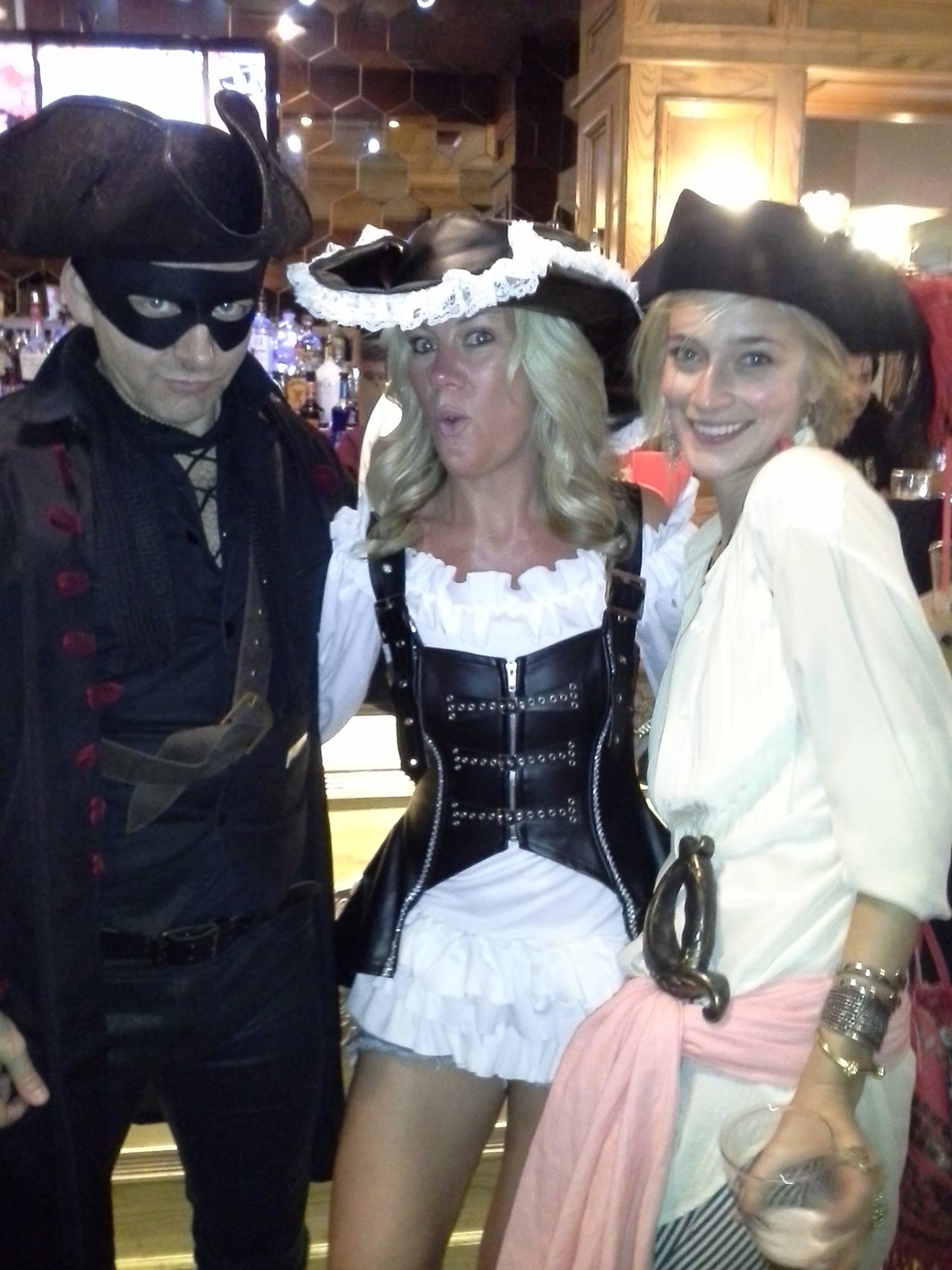 With Michael Sheen and Caitlin FitzGerald at Pirate Themed Wrap Party for 