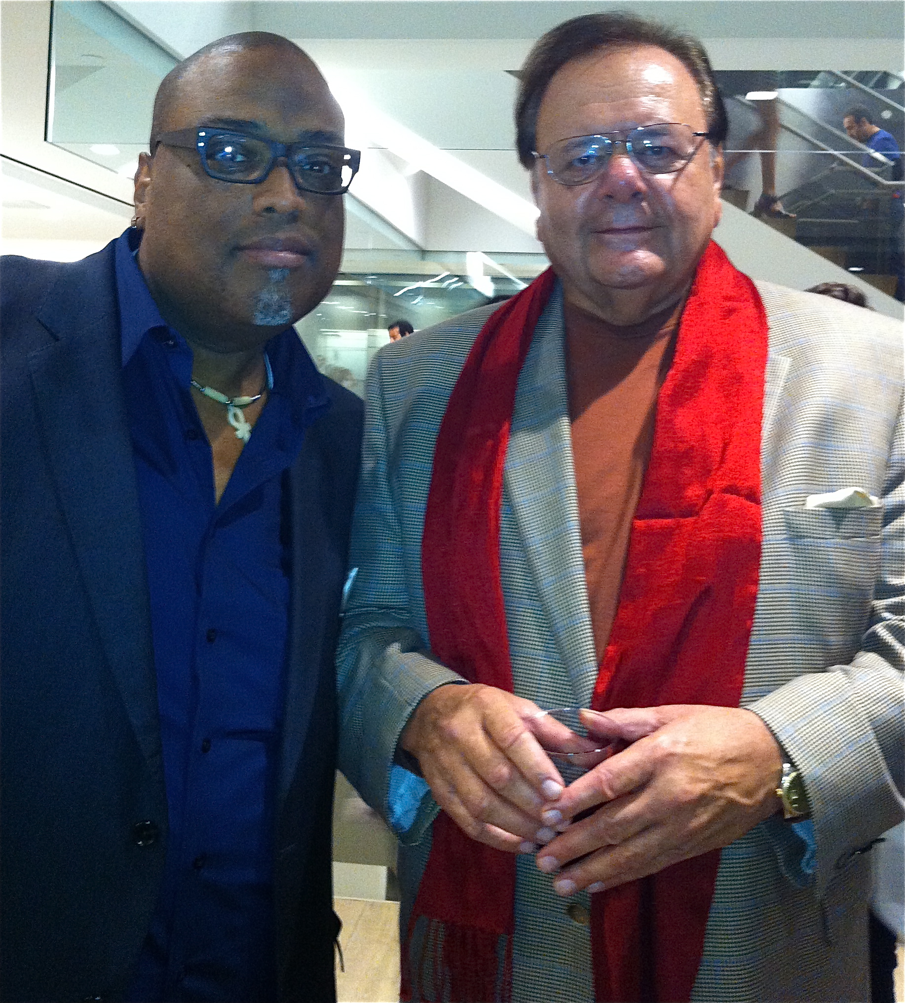 Gregor Manns with Paul Sorvino at the premiere screening of, 