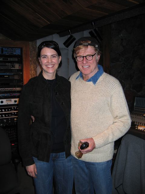 PARK CITY, UT - OCT 23, 2007: Kim Furst directs Robert Redford's behind the scenes commentary for UA's 