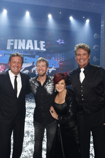 Still of David Hasselhoff, Piers Morgan, Sharon Osbourne and Kevin Skinner in America's Got Talent (2006)