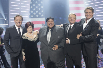 Still of David Hasselhoff, Jerry Springer, Piers Morgan, Sharon Osbourne and Neal E. Boyd in America's Got Talent (2006)