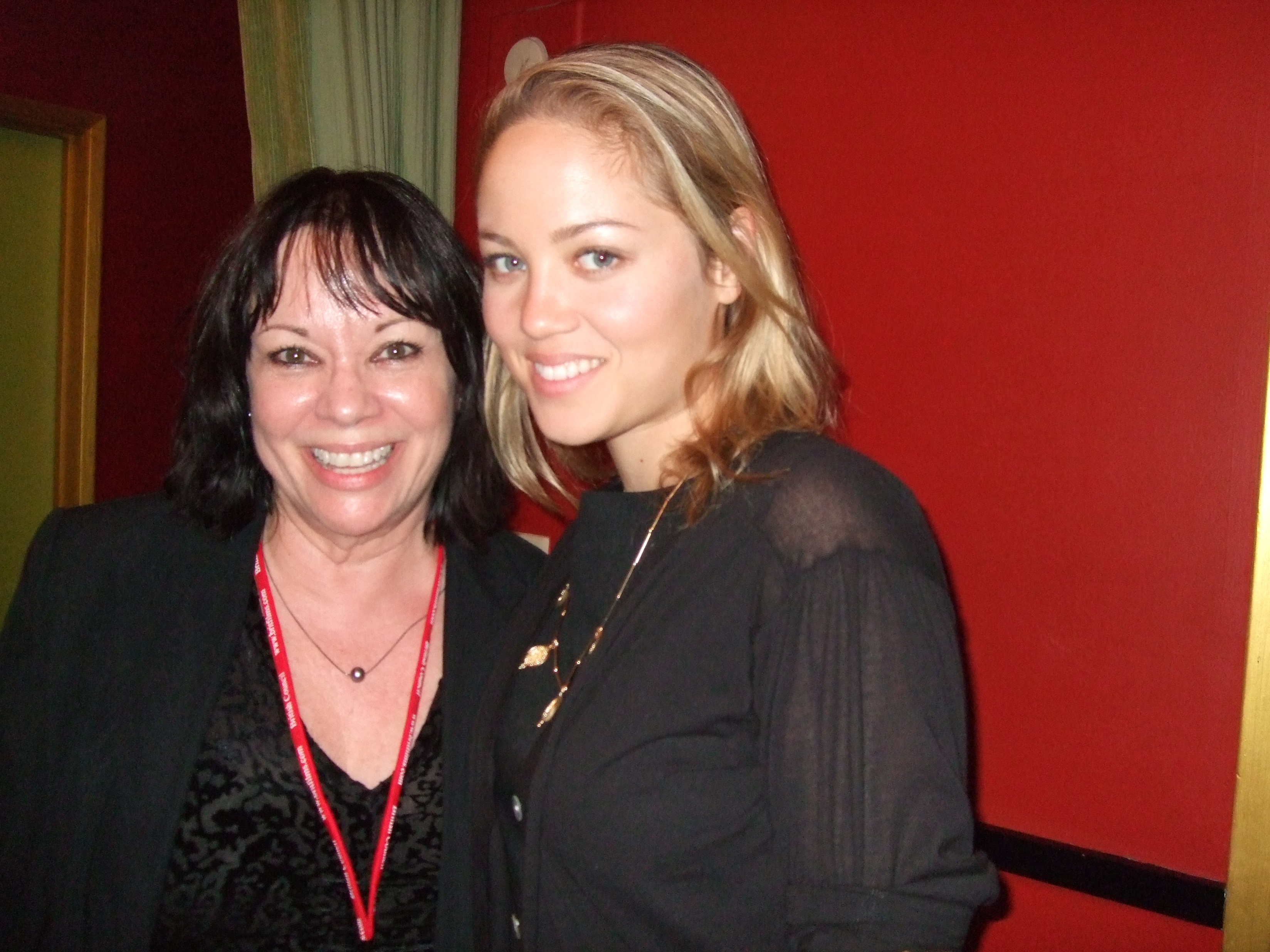Backstage at awards ceremony for Ojai Film Festival with Erika Christensen, after she presented Craig T. Nelson with the Lifetime Achievement Award for Acting.