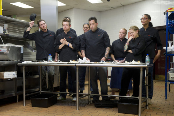 Still of Tiffani Faison, Richard Blais, Spike Mendelsohn, Antonia Lofaso and Michael Isabella in Top Chef (2006)