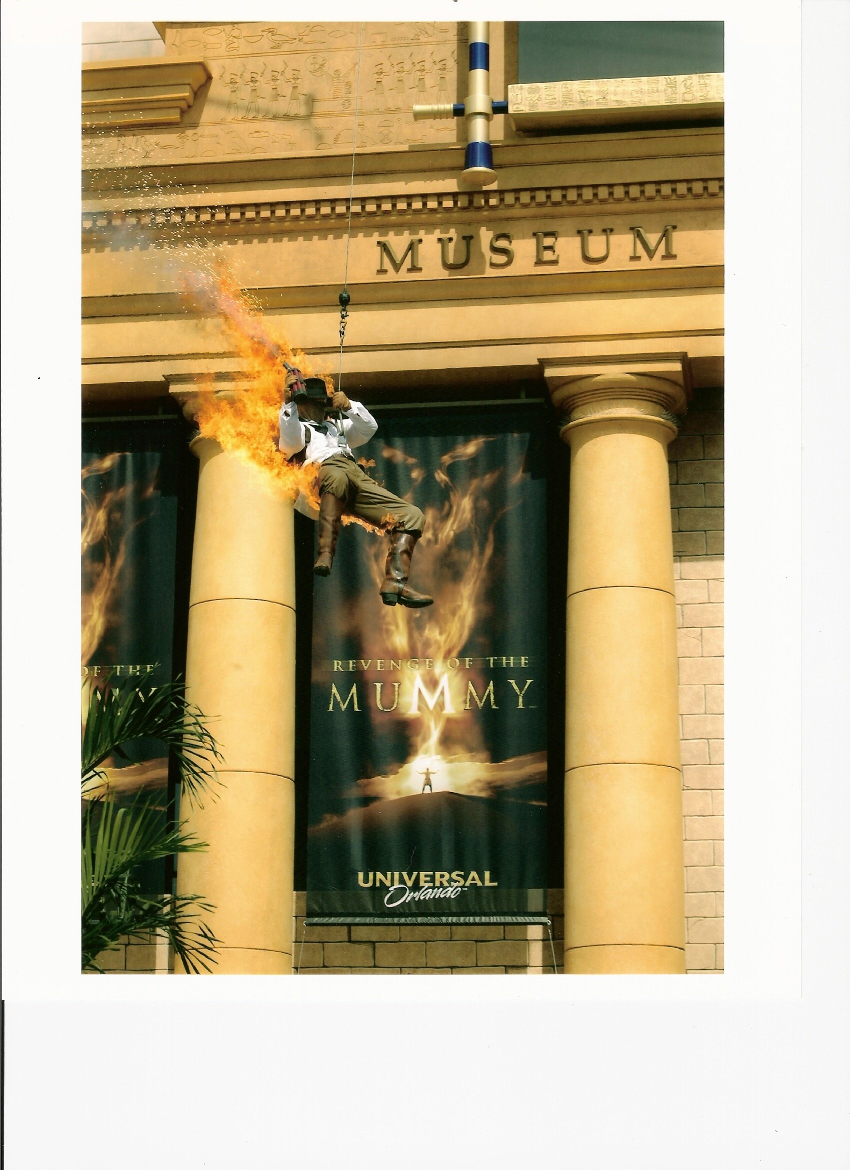 Stunt double for Brendan Fraser on Mummy Grand Opening, Universal Studios