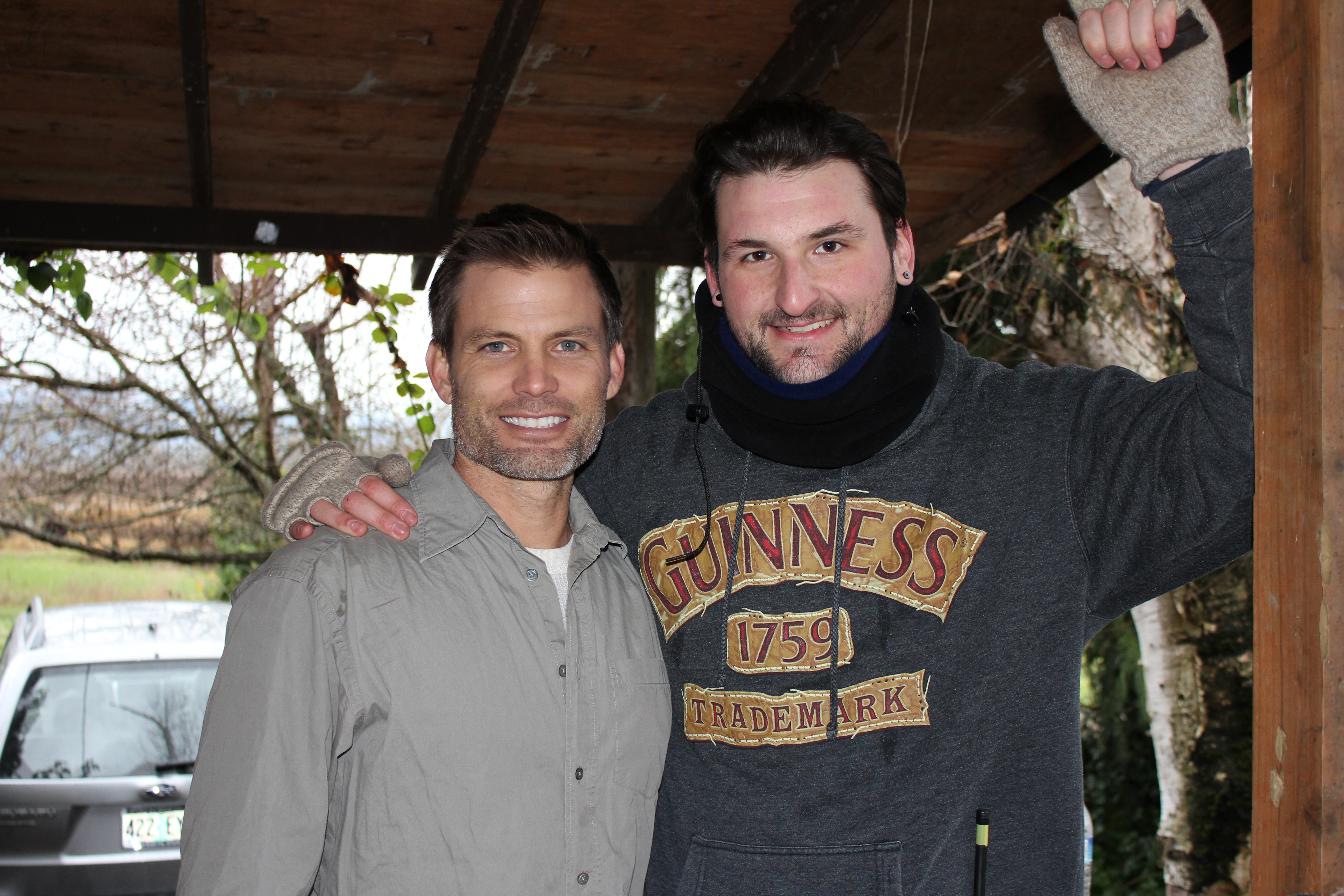 With actor Casper Van Dien on set of SHIVER.