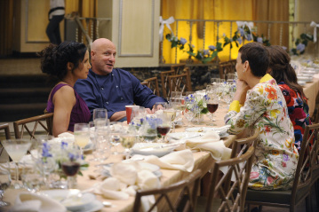 Still of Padma Lakshmi and Tom Colicchio in Top Chef (2006)