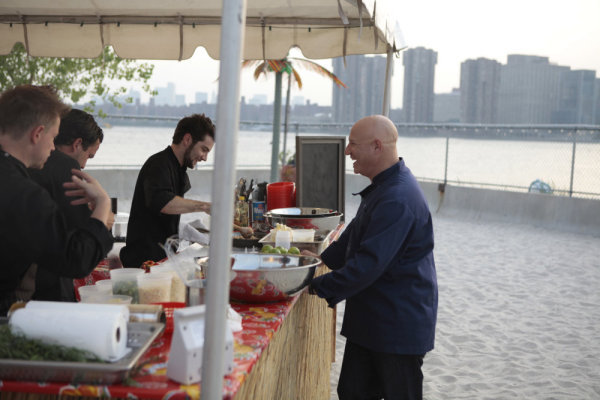 Still of Tom Colicchio, Marcel Vigneron, Richard Blais and Fabio Viviani in Top Chef (2006)