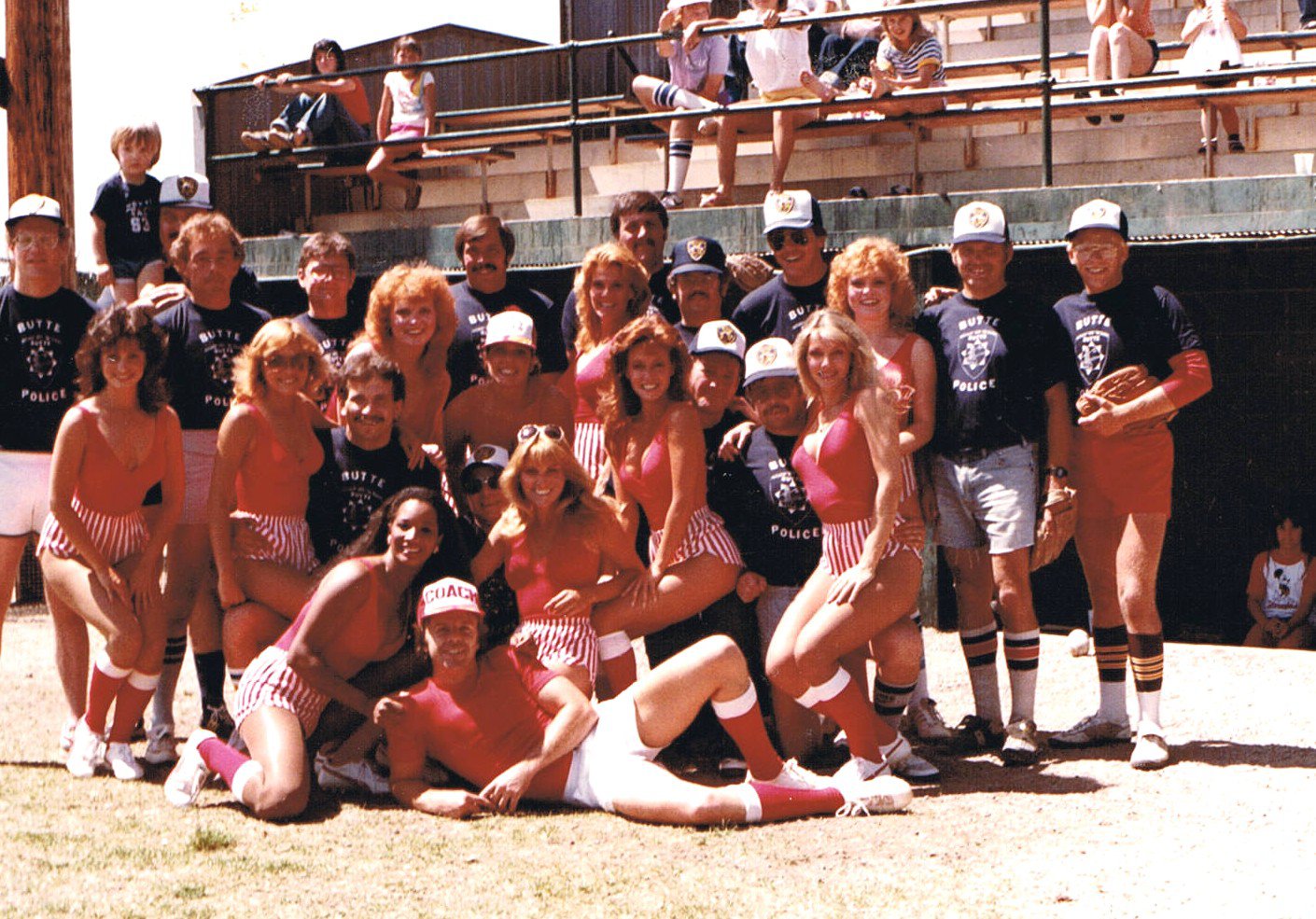 Steve Nave and his Hollywood Cover Girls playing another charity game.