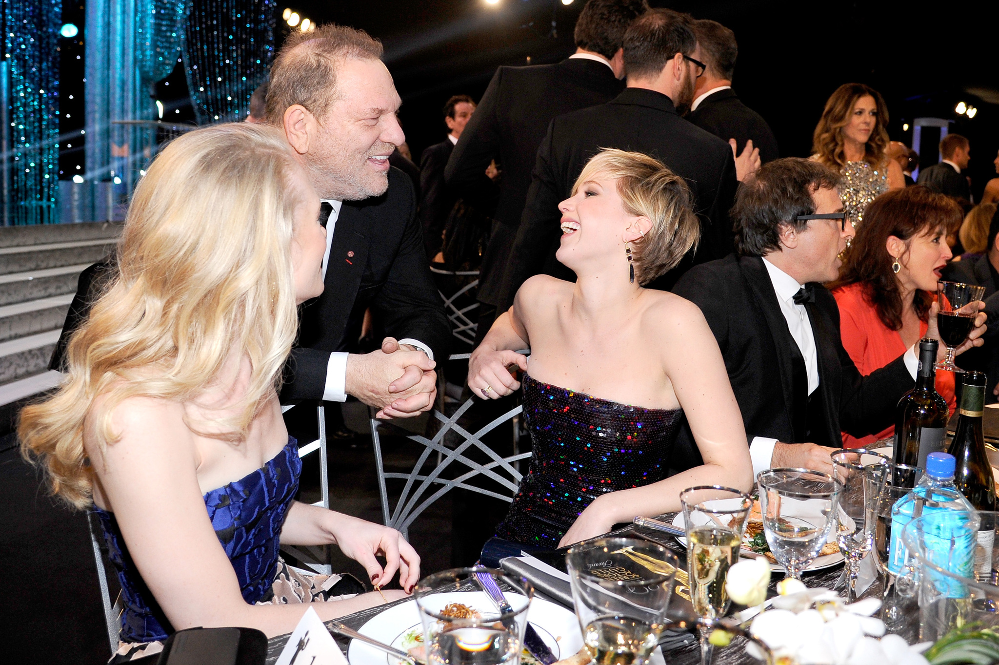 Harvey Weinstein and Jennifer Lawrence