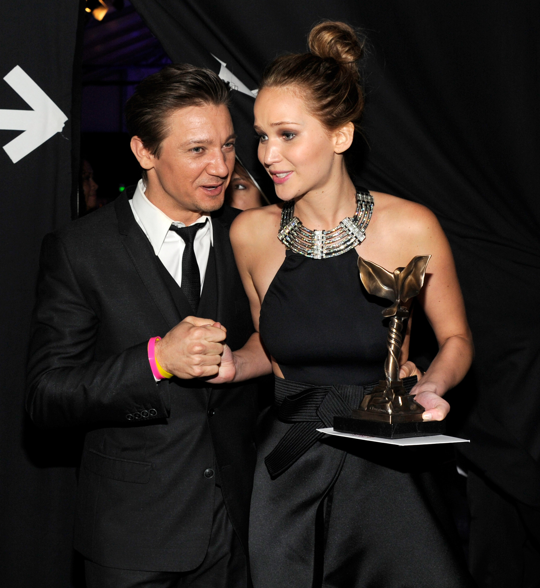 Jeremy Renner and Jennifer Lawrence