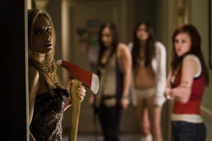 Still of Briana Evigan, Rumer Willis, Leah Pipes and Caroline D'Amore in Sorority Row (2009)