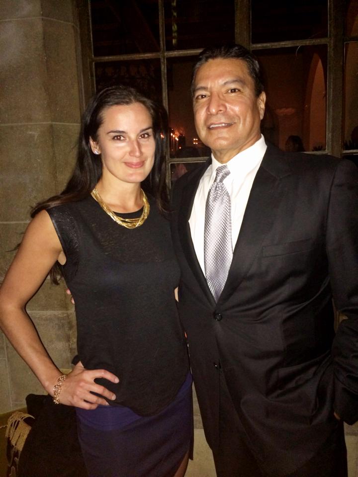 Tanis Parenteau and Gil Birmingham at the House of Cards, Season Two premiere at the Chateau Marmont.