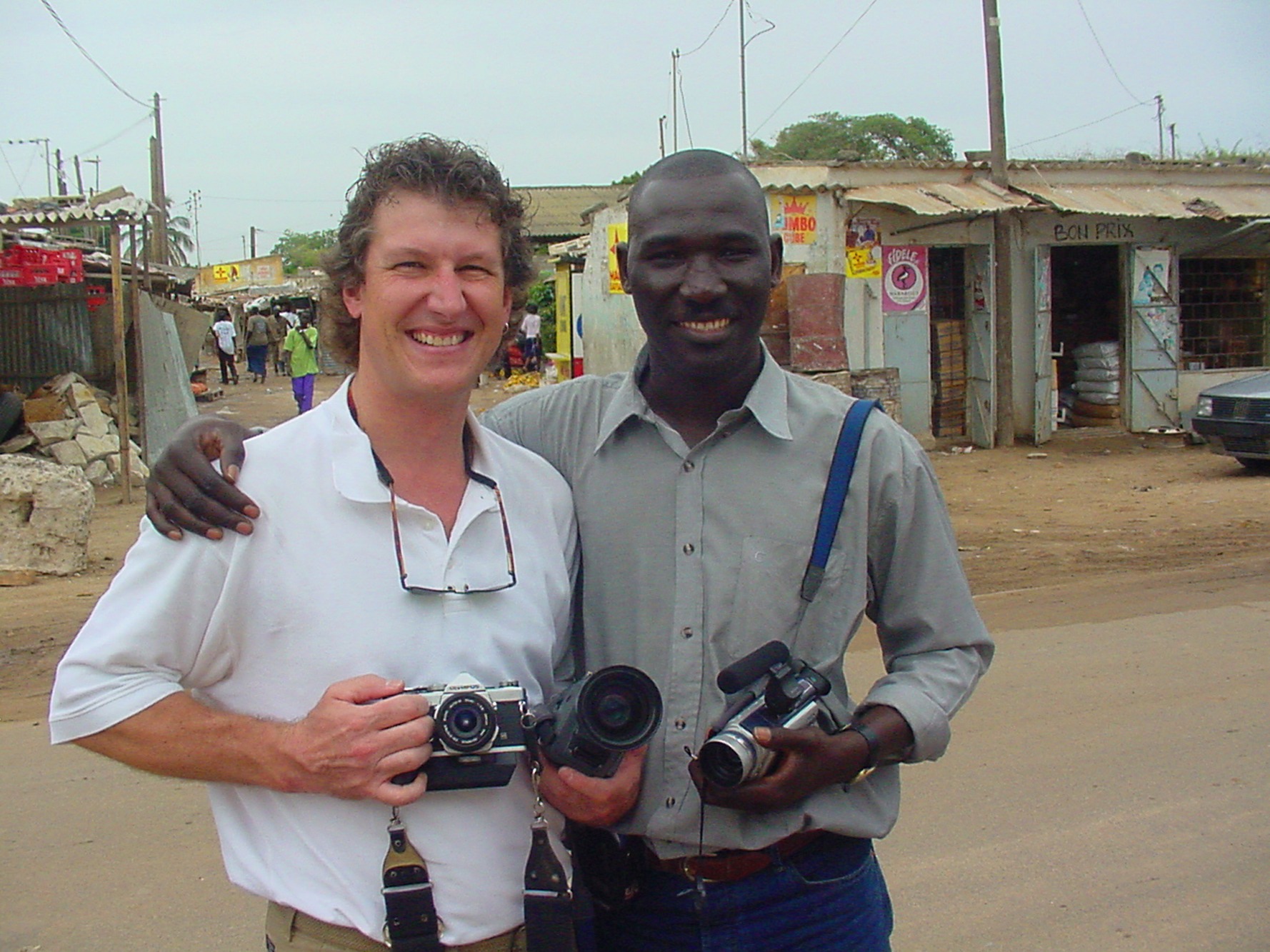 RC with photography & filmmaking student Boubacar Sow in Dakar Senegal, 2003.