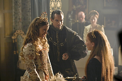 Still of Jonathan Rhys Meyers, Tamzin Merchant and Laoise Murray in The Tudors (2007)