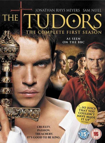 Gabrielle Anwar, Sam Neill, Jeremy Northam, Jonathan Rhys Meyers and Natalie Dormer in The Tudors (2007)