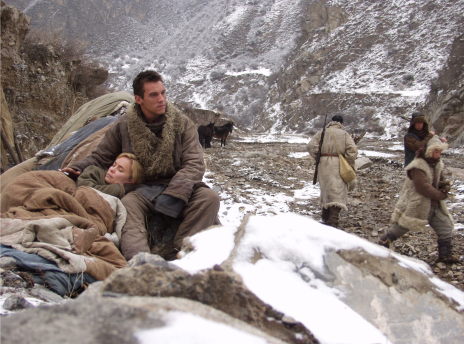 Still of Jonathan Rhys Meyers and Radha Mitchell in The Children of Huang Shi (2008)