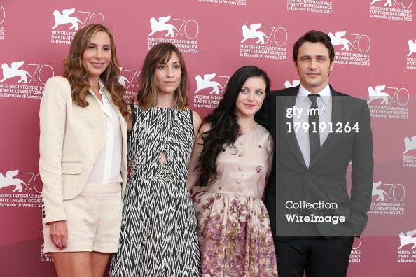 VENICE, ITALY - SEPTEMBER 01: Jacqui Getty, director Gia Coppola, actress Claudia Levy and actor James Franco attend the 'Palo Alto' Photocall during the 70th Venice International Film Festival at the Palazzo del Casino on September 1, 2013