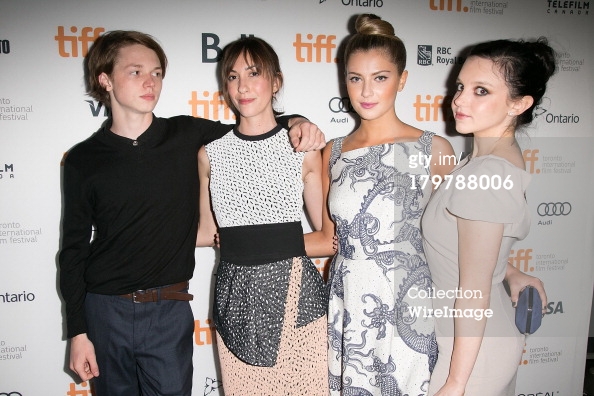 TORONTO, ON - SEPTEMBER 06: (L-R) Actor Jack Kilmer, director Gia Coppola, Zoe Levin, and Claudia Levy arrive at the 'Palo Alto' premiere during the 2013 Toronto International Film Festival at Scotiabank Theatre on September 6, 2013 in Toronto,