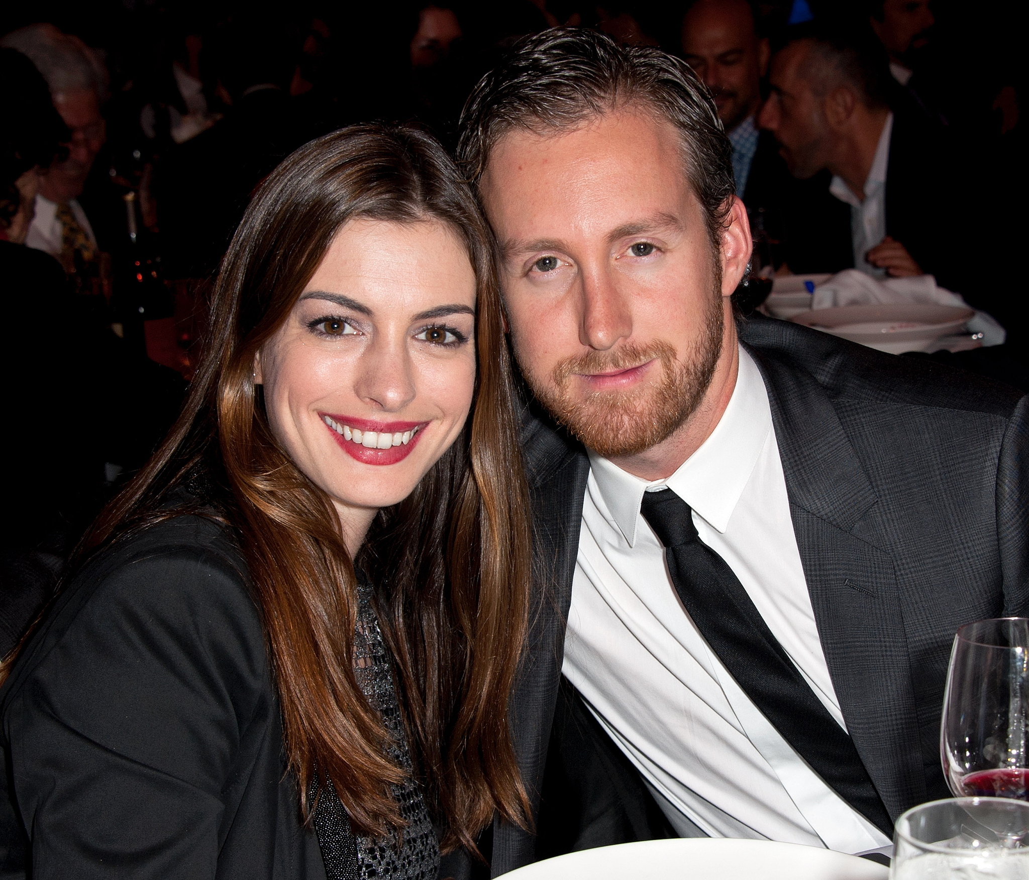 Anne Hathaway and Adam Shulman