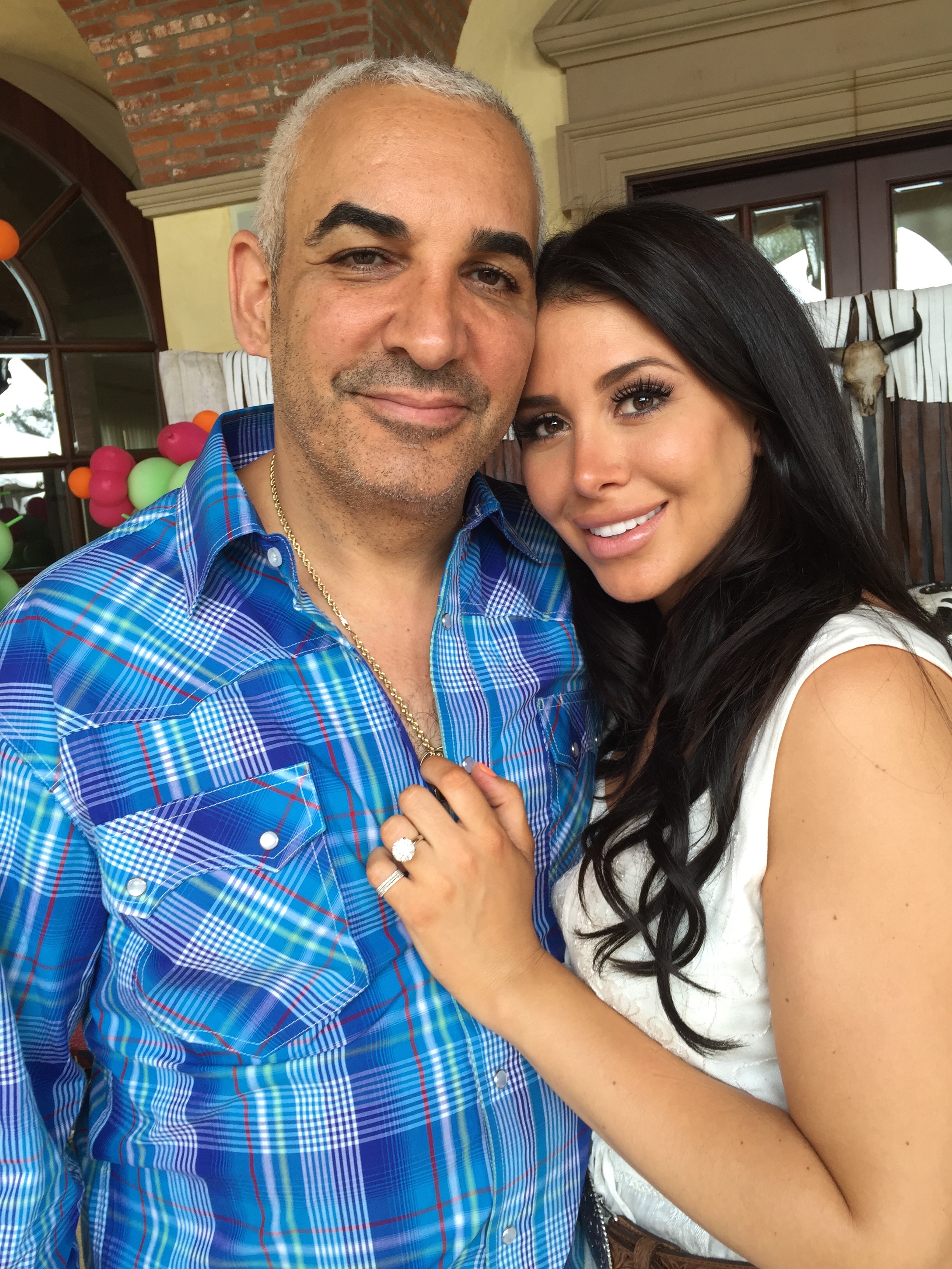 Billionaire - Actor - Producer of FILM-ON Alki David with wife Jennifer Stano David. Beverly Hills, June 2015.