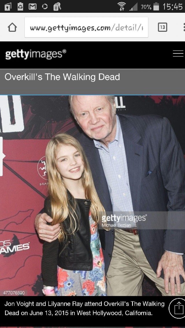 Overkill's THE WALKING DEAD red carpet with Endorse's Lyliana Wray and Jon Voight. House of Blues, Sunset 2015