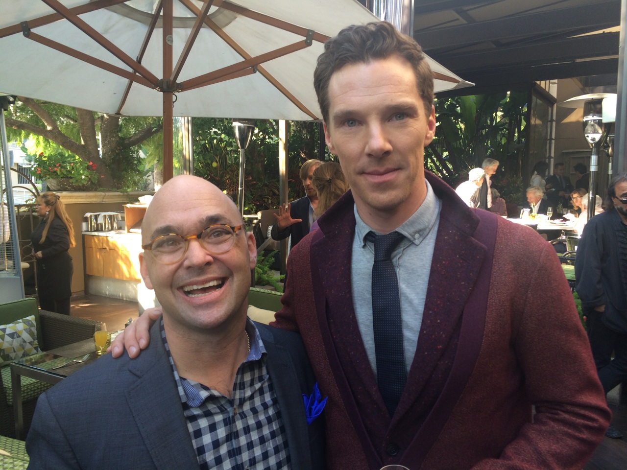 With Benedict Cumberbatch at The Imitation Game Brunch