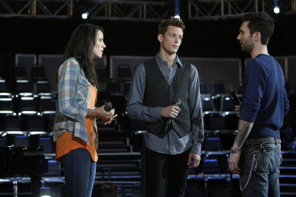 Still of Adam Levine and Karla Davis in The Voice (2011)